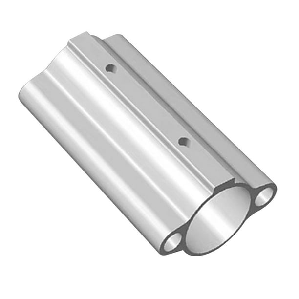 Soporte para varillas de toldo, tubo fijo para tienda de campaña, soporte para postes de tienda de campaña, tubo fijo reforzado Dia 25mm plata