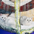 thumbnail image 2 of 2 Pieces Reversible Cat Hanging Hammock Soft Breathable Pet Cage Hammock with Adjustable Straps and Metal Hooks Double Sided Hanging Bed for Small Dogs Rabbits(Cat and Plaid,L), 2 of 10