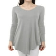 thumbnail image 4 of CHOK Tunique Longue à Manches Longues Col en V pour Femmes Robe T-Shirt, 4 of 5