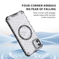 thumbnail image 6 of 2-in-1 Magnetic Phone Case for iPhone 11, [Anti-fall] [Compatible with MagSafe] Shockproof Translucent Honeycomb Pattern Back Ultra Slim Protective Case for iPhone 11,Green, 6 of 9