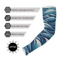 thumbnail image 5 of ALAZA Ocean Wave UV Sun Protection Arm Sleeves UPF 50+ Compression Cooling Sleeve 1 Pair, 5 of 7
