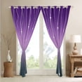 thumbnail image 3 of Erosebridal Grey and Purple Watercolor Curtains Wave Lines and Dots Blackout Curtains, Gradient Ombre Curtains & Drapes Aesthetic Abstract Window Treatments, Modern Geometry Stripe Bedroom Curtains, 3 of 5