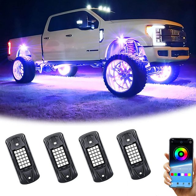 Luces LED RGB de neón para coche, resistentes al agua, para debajo del chasis, decorativas, con bajo brillo.
