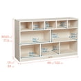 thumbnail image 2 of ECR4Kids 5+5 Cubby and Storage Mobile Cabinet with 5 Scoop Front Bins, Kids Furniture, White Wash, 2 of 9