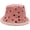 Pink, variant on Reversible Bucket Hat Unisex Vintage Polka Dot Wide Brim Fisherman Cap Women Double Sided Wear Lambs Wool Winter Hats