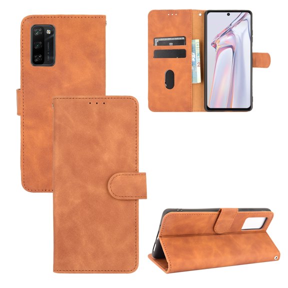 For Blackview A100 Solid Color Skin Feel Magnetic Buckle Horizontal Flip Calf Texture PU Leather &