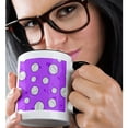 thumbnail image 2 of 3drose, Purple Volleyball Pattern, 11oz Two-tone Black Mug, 2 of 6