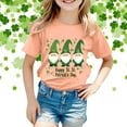 thumbnail image 2 of Girls St Patrick Day Shirt Size 10 Shamrock Four Leaf Clover Short Sleeve Crew Neck Cool Preppy Tops Girls Summer Tops T-Shirts 3-4 Years, 2 of 4