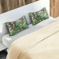 thumbnail image 7 of Coolnut Green Mushroom Flower Satin Pillowcase for Hair and Skin Silk Pillowcase, King Size(20x40 inches) - Slip Cooling Satin Pillow Covers with Envelope Closure（512） Home Decor Gifts, 7 of 7