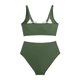 thumbnail image 4 of Conjunto de Trajes de Baño de Color Sólido de las Mujeres, una Pieza Plisada Conservadora con División Lateral para la Playa Y la Piscina, Trajes de Baño de Verano Modestos, 4 of 9