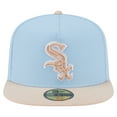 thumbnail image 2 of Men's New Era Light Blue/Cream Chicago White Sox Two-Tone Color Pack A-Frame 59FIFTY Fitted Hat, 2 of 5