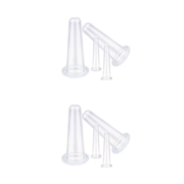 Soidarity 4 Uds. De latas de ventosas al vacío para masaje, ventosa de silicona, ventosa para masaje facial al vacío, para masaje facial y corporal, Type3 NO3 Soidarity CBP073694