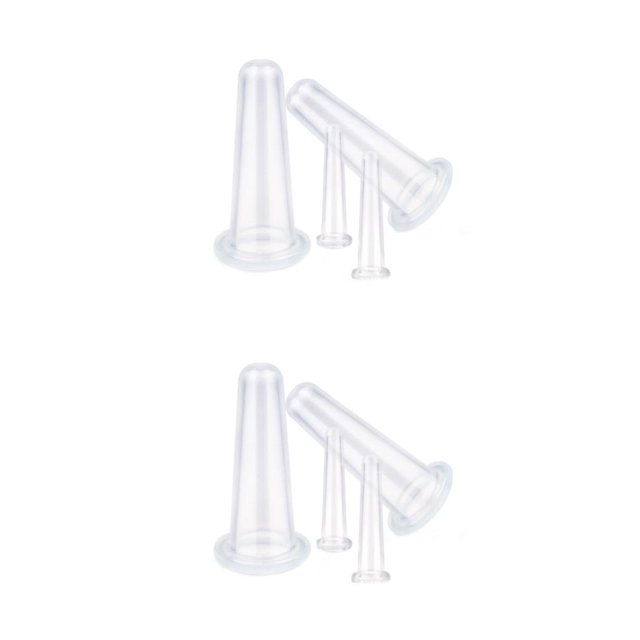 Soidarity 4 Uds. De latas de ventosas al vacío para masaje, ventosa de silicona, ventosa para masaje facial al vacío, para masaje facial y corporal, Type3 NO3 Soidarity CBP073694