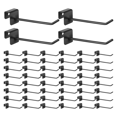 thumbnail image 1 of 48 Pcs Gridwall Hooks 4 Inch Black Metal Panel Hook Hanger Square Tube Hooks Coat Hook Hooks, 1 of 7