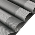 thumbnail image 4 of 6pcs Placemats PVC Place Mats and Coasters Washable Non-Slip Heat Resistant Table Mats for Kitchen Dining Table Home Restaurant 12"×18", Sliver, 4 of 10