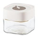thumbnail image 1 of Tarro de almacenamiento de vidrio, tarro de alimentos hermético, a prueba de polvo con tapa, recipiente de vidrio apilable, Blanco 500ml, 1 of 9