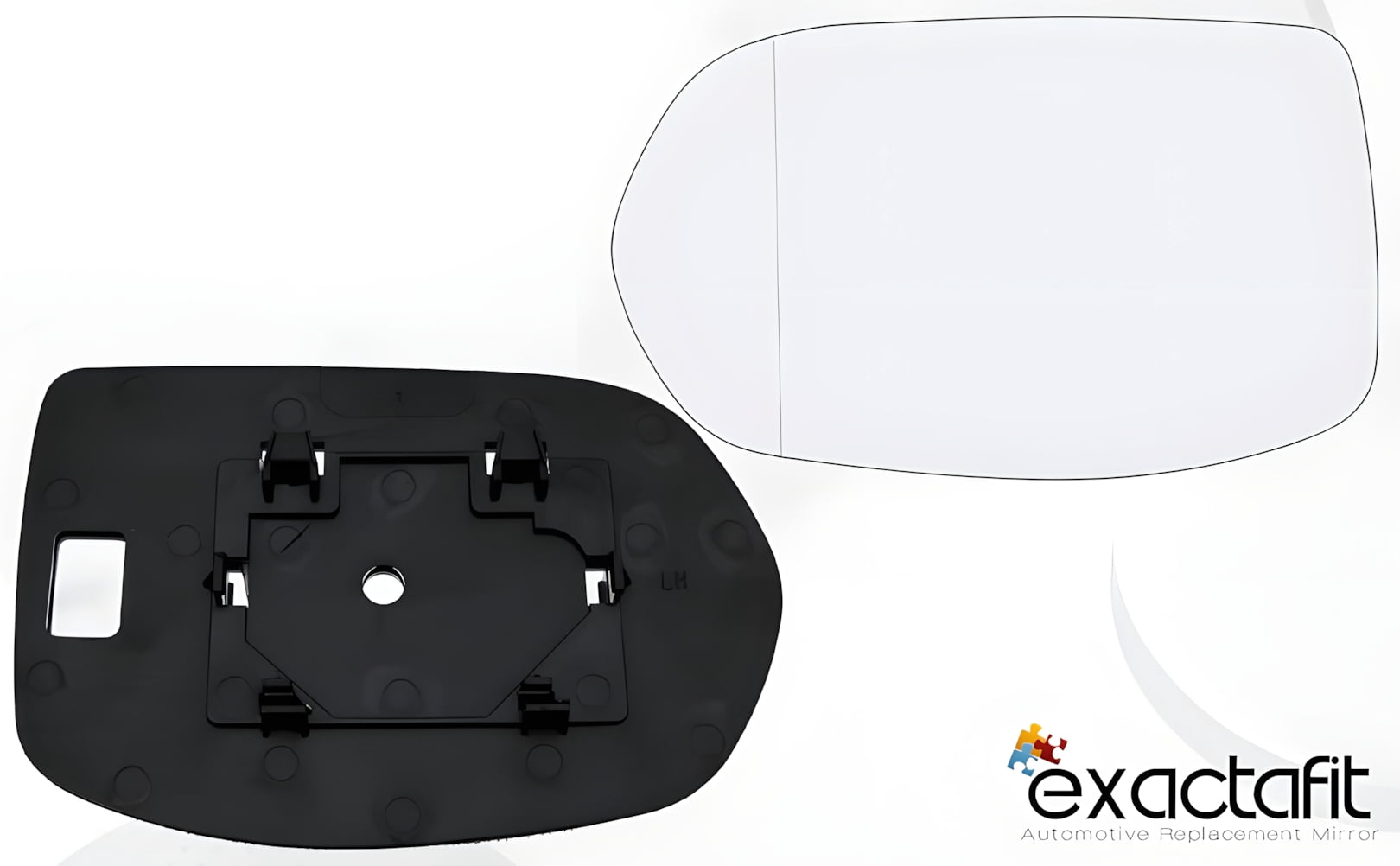 Rugged TUFF Driver Side Mirror Glass Replacement for 2012-2016 Honda CRV, 2016-2020 HRV (Non-Heated)