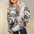thumbnail image 6 of NOLDARES Camo Hoodie Kids Cute Hoodies Maple Leaf Print Oversized Drop Shoulder Fleece Hooded Cute Hoodies for Teen Girls Boys(N032-Light Gray), 6 of 6