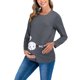 thumbnail image 1 of Camisas de Maternidad Para Mujer Blusas Estampado de Bebé Vestir Top Algodón Cuello Redondo Manga Larga Color Sólido Odeerbi ODB123410, 1 of 6