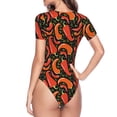 thumbnail image 4 of Naloa Red Hot Chili Women's Short-Sleeved Onesie, One-Piece Swimsuit for Parties, dates, clubs - Large, 4 of 9
