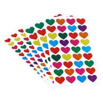 Uxcell 1140 Pcs Heart Reward Stickers,  2 Sizes 20 Sheet Sparkling Self Adhesive Colorful Sticker, Multicolored