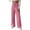 Rose Red, variant on Women Wide Leg Pants Ribbed Knit Lounge Pants for S-2XL Solid Color Elastic Waist Loose Trousers