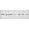 thumbnail image 2 of Kimberly, Allen 14x7 White Modern Wood Framed Museum Art Print Titled - Family, Where Life Begins, 2 of 4