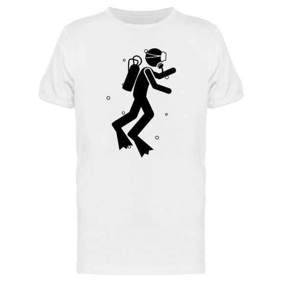 Diving Man T-Shirt Men -Image by Shutterstock, Male Small