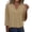 #159-Khaki, variant on Craaazy Women Casual Tops Loose Fit Solid Color V Neck Lace Trim 3/4 Sleeve Blouses for Fall Gift