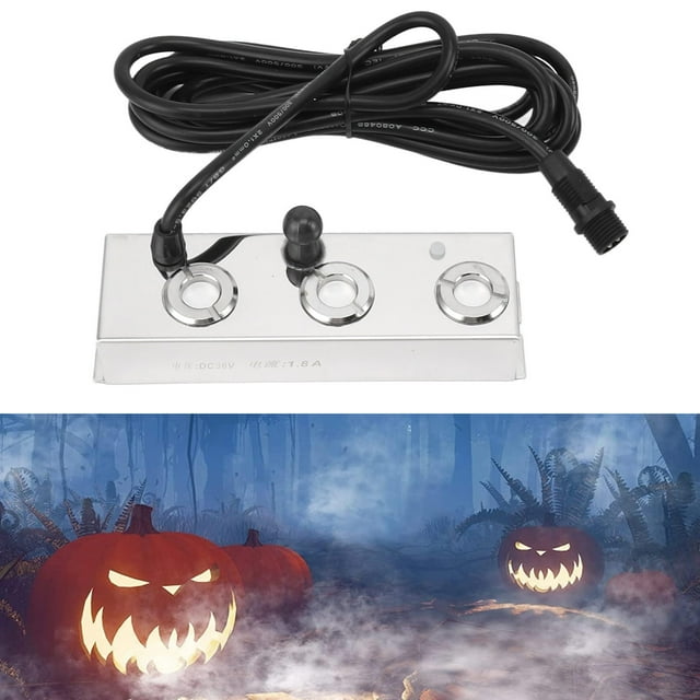 Ultrasonic Mist Maker Fogger, 3 Head Mister Fogger, Water Fountain Pond Fog Machine Atomizer with Automatic Power Failure, Perfect for , Christmas and Other Holidays