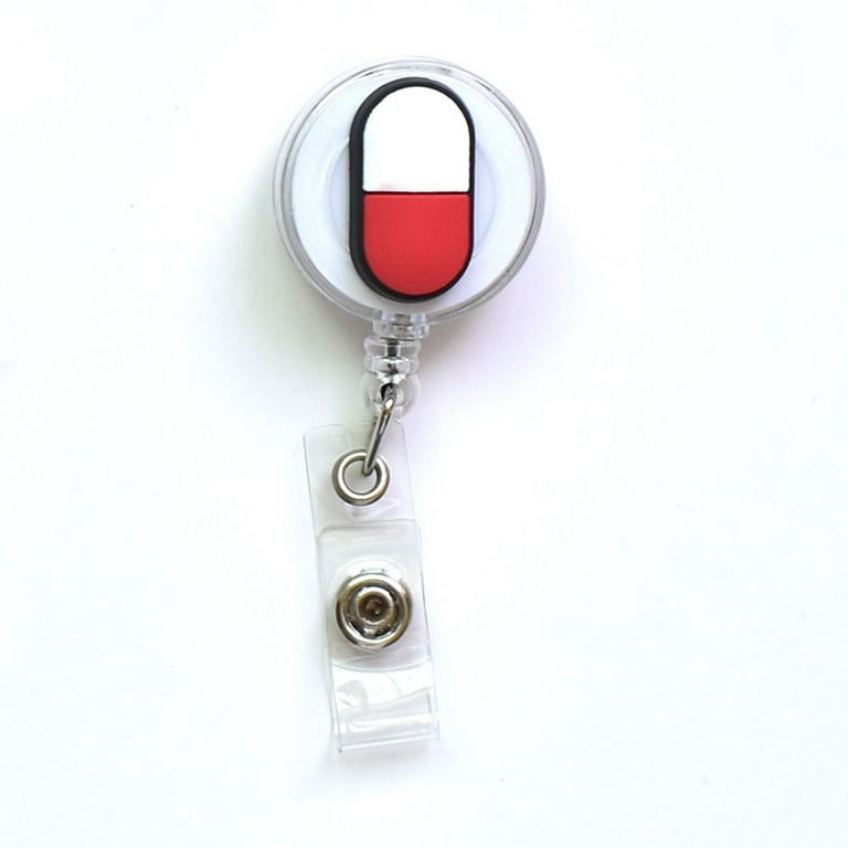 Cute Badge Holder Practical Medical Treatment Retractable Keychain Doctor  Nurse Clip Badge Reel Clip ID Card Badge Holder 15