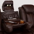 thumbnail image 2 of Seatcraft Omega Sofa Leather Gel, Powered Headrest, Power Recline, Brown, 2 of 6