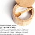 thumbnail image 3 of Bamboo Salt Cellar Bowl Box Container with Built-in Spoon to Prevent Dust, Stylish Kitchen Salt Tray Storage Container with Rotating Magnetic Lid for, 3 of 3