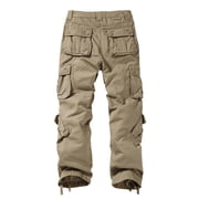 Matchstick Men's Retro Relaxed Plus Size Cargo Pants with Multi Pockets