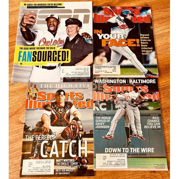 4 Orioles Sports Illustrated ESPN magazines Roberto Alomar Adam Jones Matt Wieters