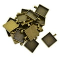 thumbnail image 4 of 20Pcs Antiqued Style 25mm Blank Bezel Tray Pendant Cabochon Base Necklace Charm, 4 of 9