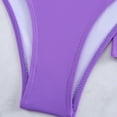thumbnail image 3 of LOPECY-Sta Modest Swimwear for Women Bikini Swimsuit Three-Piece Swimsuit Scalloped V Neck Low Waisted Bathing Suit Beach Shorts, 3 of 9