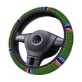 thumbnail image 2 of Rateoe American Football Field Pattern Elastic Stretch Steering Wheel Cover, Universal 15 inch, Microfiber Breathable , Anti-Slip, Odorless, Easy Carry, 2 of 6