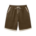 thumbnail image 6 of Miluxas Men's Baggy Shorts Casual Drawstring Knee Length Baggy Sweat Shorts Loose-Fit Workout Shorts Coffee XXXL(XXXL), 6 of 8