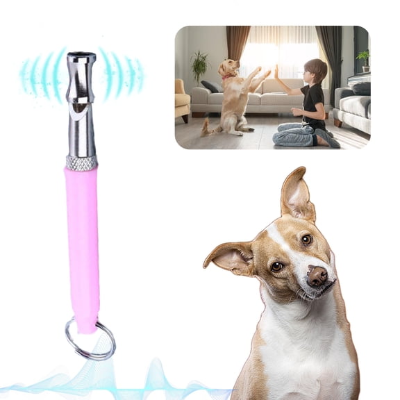 Cheapark Dog Training Whistle Adjustable Frequency Pet Obedience Tool With Lanyard Lightweight Portable OPP Packing Pink