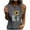 Gray, variant on Aoochasliy Tank Tops for Women Women's Summer Casual Print Round Neck Loose Sleeveless T-Shirt Top