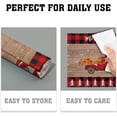 thumbnail image 5 of Merry Christmas Placemats Set of 4, Winter Snowflake Xmas Truck Table Mats, 12 x 18in Washable Heat Resistant Red Black Buffalo Plaid Place Mats Decorations for Kitchen Dining Table Party, 5 of 6