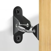 UPITOR Metal Baby Proofing, Earthquake Tip Resistant Furniture Wall Anchor Black 6 Piece