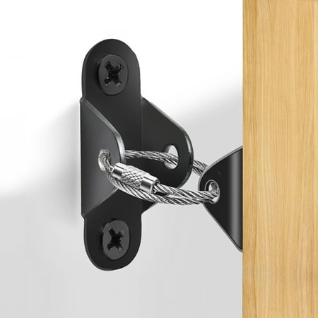 UPITOR Metal Baby Proofing, Earthquake Tip Resistant Furniture Wall Anchor Black 6 Piece