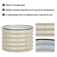 thumbnail image 5 of BPS Galvanized Metal Raised Garden Bed Kit, 2Pcs 2x2x1.4 ft Round Outdoor Planter Boxes for Vegetables Flowers, Beige, 5 of 5