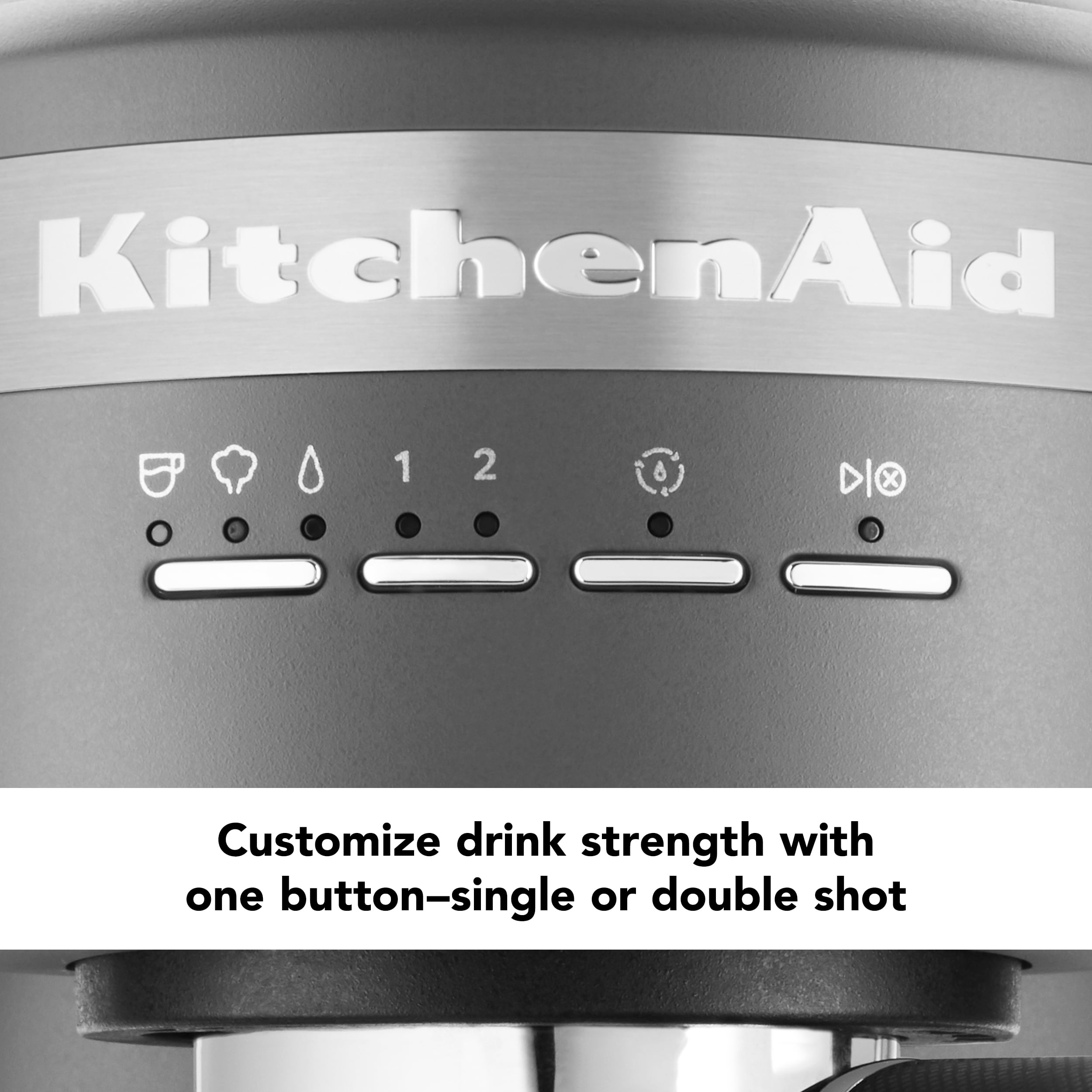 KitchenAid Semi-Automatic Espresso Machine, Charcoal Grey, KES6403