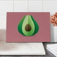 thumbnail image 2 of Avocado Cutting Board, Cut out Slice of Fresh and Healthy Avocado with Vibrant Summer Colors, Decorative Tempered Glass Cutting and Serving Board, in 3 Sizes, by Ambesonne, 2 of 5