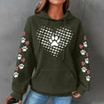 thumbnail image 2 of Enjoytime Long Sleeve Tops for Woman Oversized Cute Printed Loose Fit Sweatshirts Drawstring Hooded Pockets Casual Women Hoodie Tops, 2 of 4