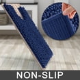 thumbnail image 4 of Alfombra de baño Yimobra en forma de U, lavable, 61 x 51 cm, color azul marino, 4 of 7