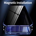 thumbnail image 6 of Allytech iPhone 12 Pro Max Case Anti-peeping, Build-in Tempered Glass Screen Protector Privacy Magnetic Absorption Full Protection Cover Case for iPhone 12 Pro Max 6.7-inch, Royalblue, 6 of 10